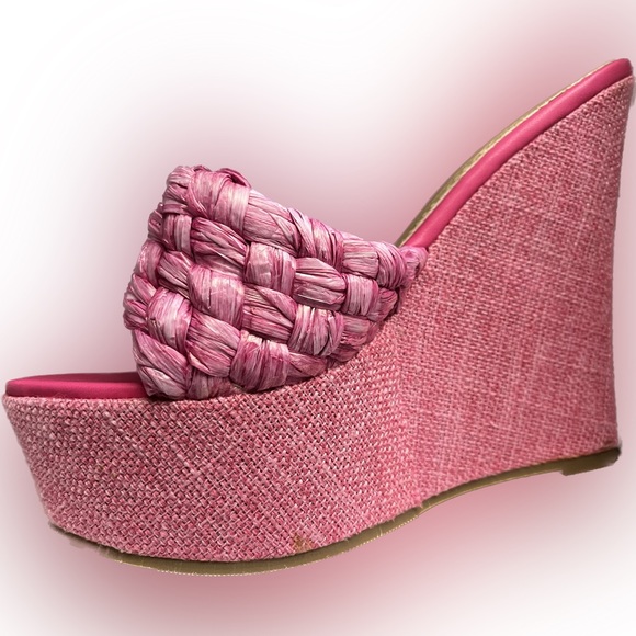 Women’s Pink Wedges Size 7.5 by Mata - Picture 5 of 15